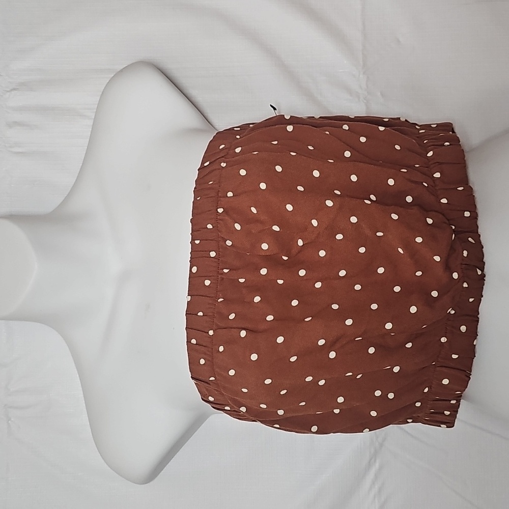 AE Brown Polka Dot Bandeau Top S/M